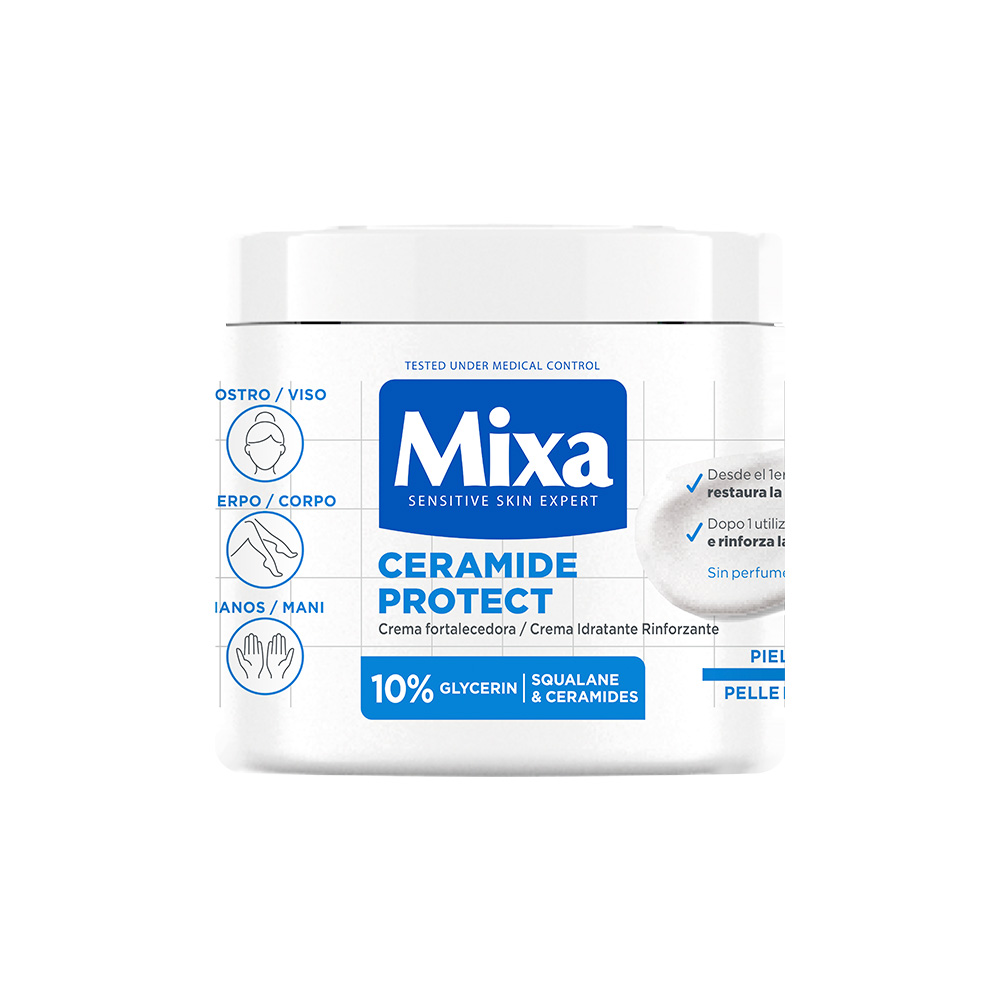 Immagine pubblicitaria crema Mixa