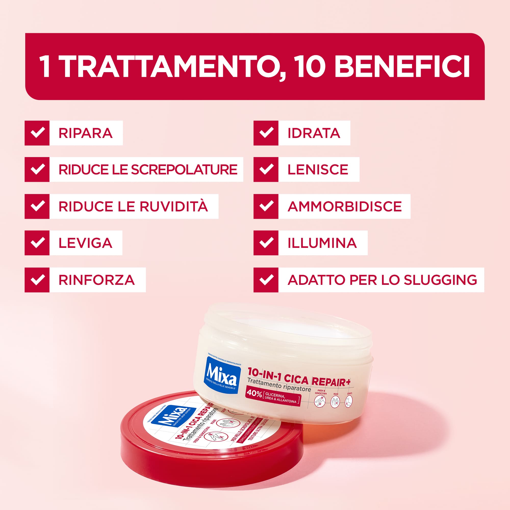 Benefici del Trattamento Riparatore 10-in1 Circa Repair+ di Mixa