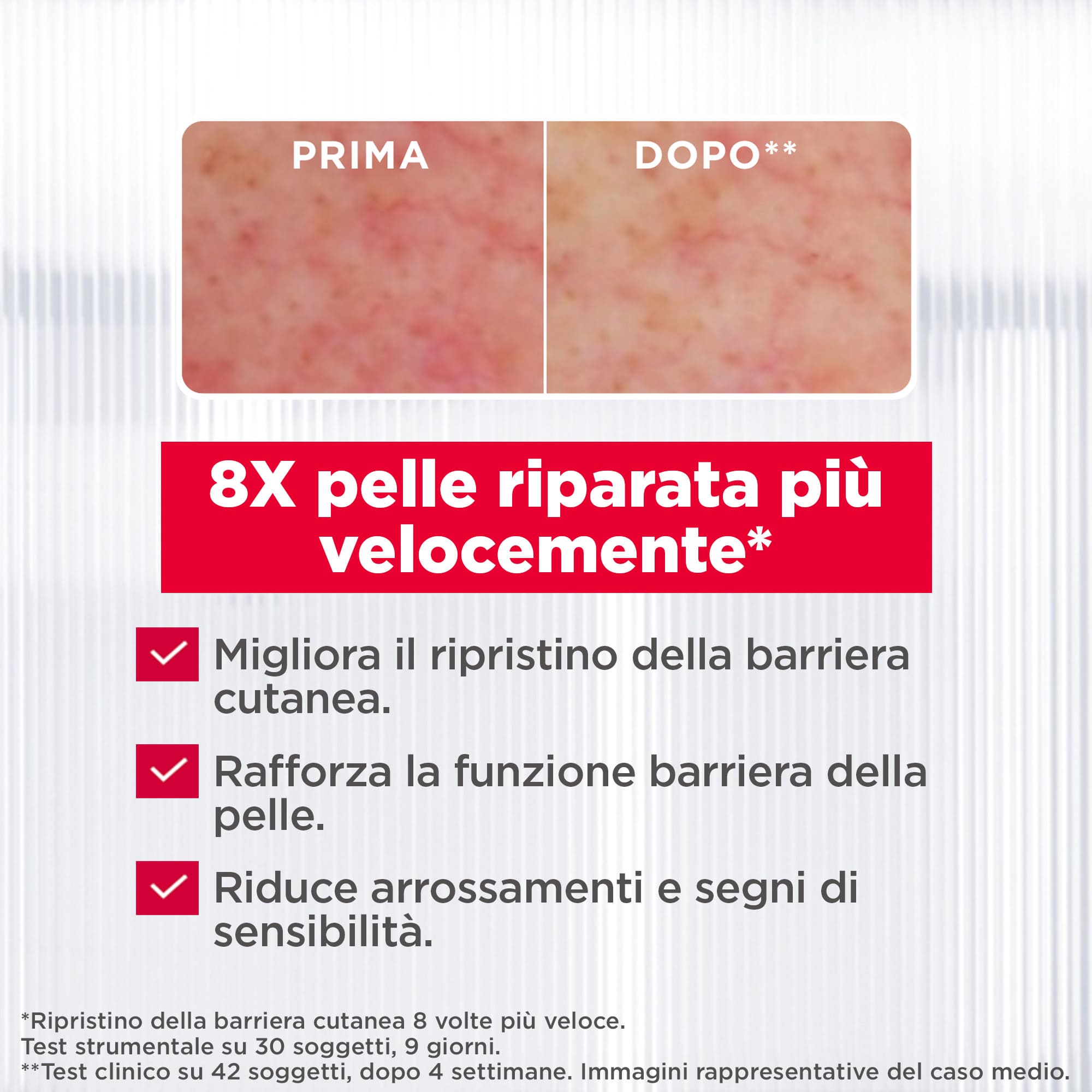prima e dopo del prodotto Mixa Balm Cica+