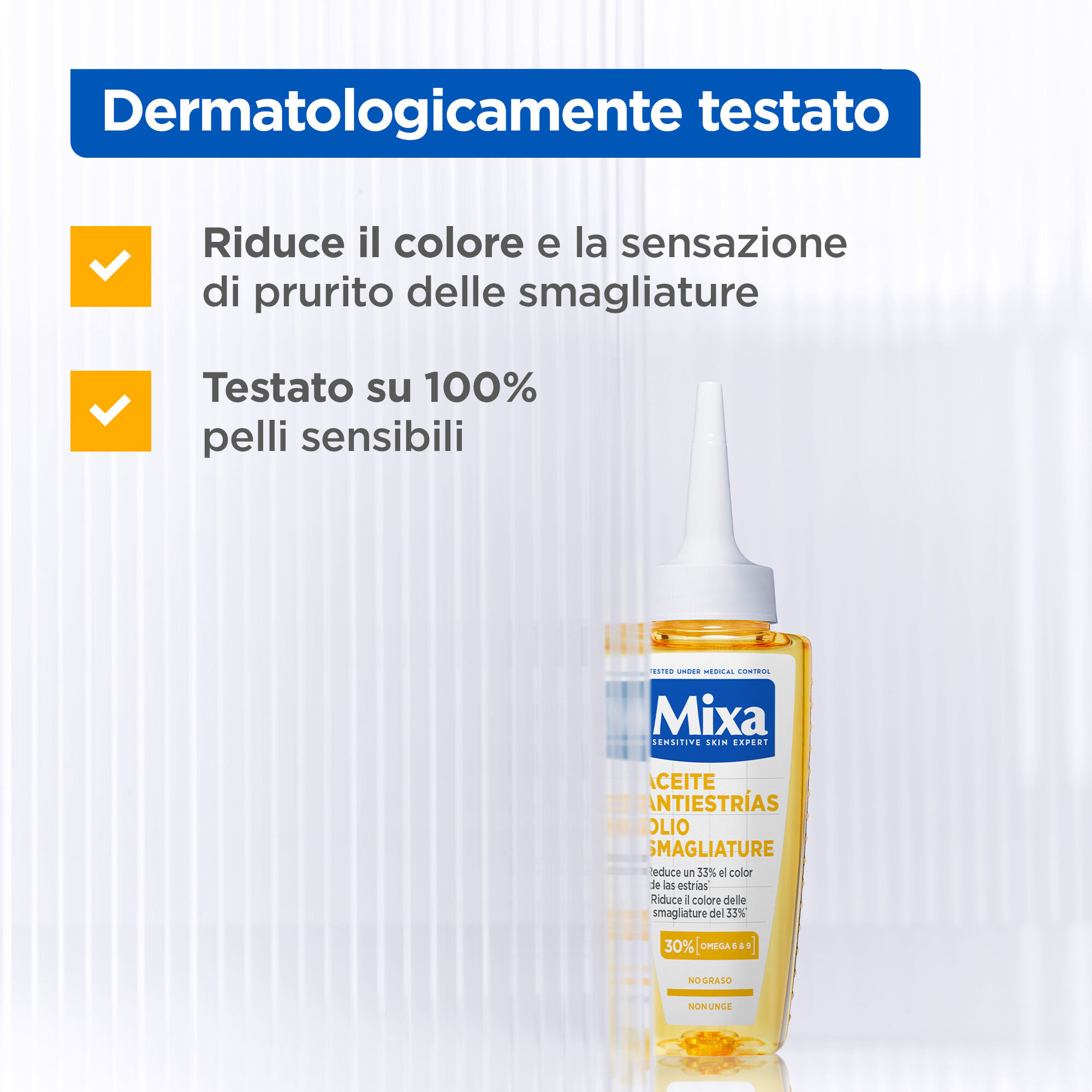 benefici olio smagliature Mixa